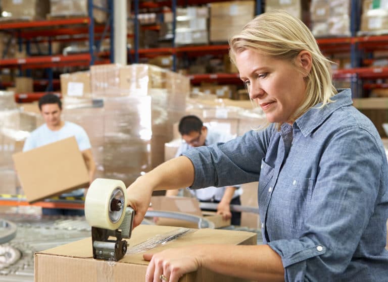 Workers In Distribution Warehous